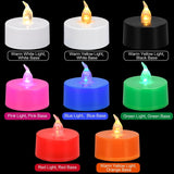 12 Pack Battery Operated LED Tea Lights, Flickering Warm White Flameless Candles for Weddings, Parties, Table Decor and Home Displays