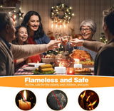 12 Pack Battery Operated LED Tea Lights, Flickering Warm White Flameless Candles for Weddings, Parties, Table Decor and Home Displays