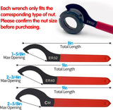 6 Piece Coilover Spanner Wrench Set, C Shape Hook Tools for Suspension Spring Adjustment, Shock Absorbers and Automotive Repairs