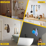 2 Pack Brushed Nickel Towel Hooks, SUS304 Stainless Steel Wall Hooks for Bathrooms, Bedrooms, Kitchens, Hotels and Offices In Australia - Darrahopens