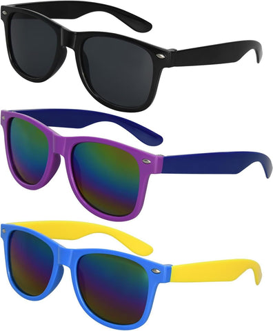 3 Pack Kids Sunglasses Set, Colourful Outdoor Eyewear for Dress Up, Parties, Holidays, Photography and Everyday Play In Australia - Darrahopens