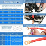 Cable Lug Crimping Tool Kit with 74 Copper Wire Lugs and 100 Heat Shrink Tubes, Heavy Duty Crimper for AWG 10 to 1/0