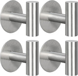 4 Pack Waterproof Adhesive Hooks, Heavy Duty Stainless Steel Wall Hooks for Bathrooms, Kitchens, Bedrooms and Hotels, Brushed Nickel In Australia - Darrahopens