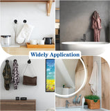4 Pack Waterproof Adhesive Hooks, Heavy Duty Stainless Steel Wall Hooks for Bathrooms, Kitchens, Bedrooms and Hotels, Brushed Nickel