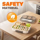 4 Compartment Bento Lunch Box, BPA Free Dishwasher Safe Food Container for Work, School, Picnics and Meal Prep, Khaki In Australia - Darrahopens