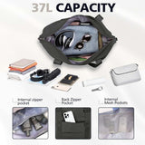Travel Duffle Bag with Trolley Sleeve, Weekender Overnight and Gym Bag for Carry On Travel, Hospital Stays and Short Trips, Black In Australia - Darrahopens