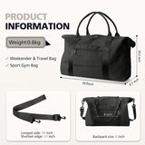 Travel Duffle Bag with Trolley Sleeve, Weekender Overnight and Gym Bag for Carry On Travel, Hospital Stays and Short Trips, Black In Australia - Darrahopens