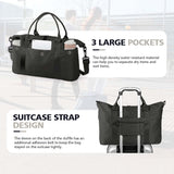 Travel Duffle Bag with Trolley Sleeve, Weekender Overnight and Gym Bag for Carry On Travel, Hospital Stays and Short Trips, Black In Australia - Darrahopens