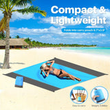Oversized Sandproof Beach Blanket, Water Resistant Picnic Mat for Camping, Hiking, Travel and Family Beach Days, Blue, 200 x 210 cm In Australia - Darrahopens