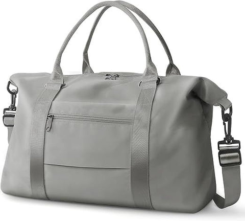 Travel Duffle Bag with Trolley Sleeve, Weekender Overnight and Gym Bag for Carry On Travel, Hospital Stays and Short Trips, Grey In Australia - Darrahopens