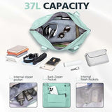 Weekender Travel Duffle Bag with Trolley Sleeve, Small Gym and Overnight Bag for Carry On Flights, Short Trips and Daily Travel, Green In Australia - Darrahopens