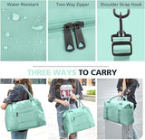 Weekender Travel Duffle Bag with Trolley Sleeve, Small Gym and Overnight Bag for Carry On Flights, Short Trips and Daily Travel, Green