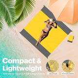 Oversized Sandproof Beach Blanket, Water Resistant Picnic Mat for Camping, Hiking, Travel and Family Beach Days, Golden Yellow, 200 x 210 cm In Australia - Darrahopens
