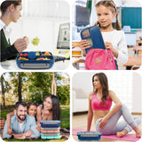 1300 mL 4 Compartment Bento Lunch Box, BPA Free Food Container for Adults, Kids, School, Work, Picnics and Meal Prep, Blue