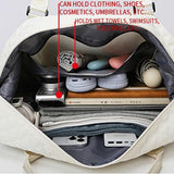 Quilted Weekend Duffle Bag, Carry On Gym and Overnight Tote with Spacious Storage for Travel, Sport, Dance, Sleepovers and Toiletries, Black