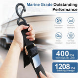 2 Pack Boat Tie Down Straps, Adjustable Anti Corrosion Transom Straps for Boats, Jet Skis, Kayaks and Pontoons, 548 kg, 5.1 x 121.9 cm In Australia - Darrahopens