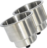 2 Pack Stainless Steel Boat Drink Holders with Drain, Recessed Marine Cup Holders for Boats, RVs, Campers, Pontoon Seats and Cabinets In Australia - Darrahopens