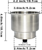 2 Pack Stainless Steel Boat Drink Holders with Drain, Recessed Marine Cup Holders for Boats, RVs, Campers, Pontoon Seats and Cabinets In Australia - Darrahopens