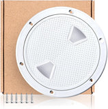 Round Marine Inspection Hatch with Detachable Non Slip Cover, Boat Deck Access Port for Yachts, Kayaks and Storage, White, 15.2 cm In Australia - Darrahopens
