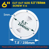 Round Marine Inspection Hatch with Detachable Non Slip Cover, Boat Deck Access Port for Yachts, Kayaks and Storage, White, 15.2 cm In Australia - Darrahopens