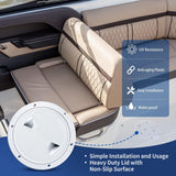 Round Marine Inspection Hatch with Detachable Non Slip Cover, Boat Deck Access Port for Yachts, Kayaks and Storage, White, 15.2 cm In Australia - Darrahopens