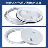 Round Marine Inspection Hatch with Detachable Non Slip Cover, Boat Deck Access Port for Yachts, Kayaks and Storage, White, 15.2 cm In Australia - Darrahopens