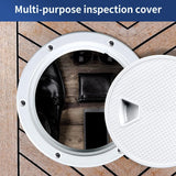 Round Marine Inspection Hatch with Detachable Non Slip Cover, Boat Deck Access Port for Yachts, Kayaks and Storage, White, 15.2 cm In Australia - Darrahopens