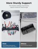 Marine Fishing Tool Holder Rack, Boat Mounted Organiser for Hooks, Knives, Pliers, Bait, Lures and Tackle Storage, Black