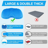 Anti Slip Gel Kayak Seat Cushion with Waterproof Cover, Thick Canoe and Boat Seat Pad for Paddling, Fishing and Outdoor Comfort, Blue In Australia - Darrahopens