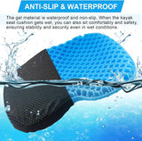 Anti Slip Gel Kayak Seat Cushion with Waterproof Cover, Thick Canoe and Boat Seat Pad for Paddling, Fishing and Outdoor Comfort, Blue In Australia - Darrahopens