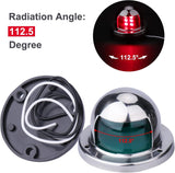 Pair of Stainless Steel LED Boat Navigation Lights, Marine Bow Lights for Pontoons, Small Boats, Yachts and Night Sailing, Silver In Australia - Darrahopens