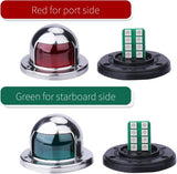 Pair of Stainless Steel LED Boat Navigation Lights, Marine Bow Lights for Pontoons, Small Boats, Yachts and Night Sailing, Silver In Australia - Darrahopens