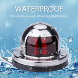 Pair of Stainless Steel LED Boat Navigation Lights, Marine Bow Lights for Pontoons, Small Boats, Yachts and Night Sailing, Silver In Australia - Darrahopens