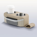 Stainless Steel Double Pontoon Cup Holder with Side Pocket, Marine Drink Holder for Boat Seats, RVs, Cars and Camping Chairs, Khaki In Australia - Darrahopens