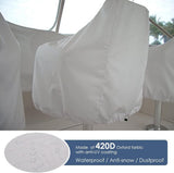Waterproof Boat Captain Seat Cover, Weather Resistant Protective Cover for Pedestal and Pontoon Helm Chairs, Silver, 65 x 65 x 120 cm In Australia - Darrahopens