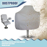 Waterproof Boat Captain Seat Cover, Weather Resistant Protective Cover for Pedestal and Pontoon Helm Chairs, Silver, 65 x 65 x 120 cm In Australia - Darrahopens