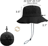 Packable Wide Brim Sun Bucket Hat, Lightweight Quick Dry Water Resistant Hat for Fishing, Hiking, Gardening, Beach and Camping