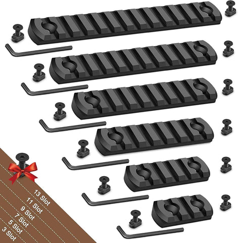 Single Aluminium Picatinny Accessory Rail Set with 13 T Nuts, Screws and Wrench for Mounting Compatible Accessories, 3 to 13 Slots In Australia - Darrahopens