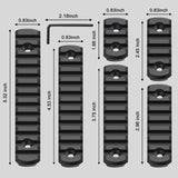 Single Aluminium Picatinny Accessory Rail Set with 13 T Nuts, Screws and Wrench for Mounting Compatible Accessories, 3 to 13 Slots In Australia - Darrahopens