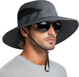 Wide Brim UPF 50+ Sun Bucket Hat, Water Resistant Breathable Outdoor Hat for Hiking, Fishing, Camping, Gardening, Beach and Travel In Australia - Darrahopens