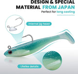 Pre Rigged Soft Swimbait Fishing Lures with Hooks, Sinking Vibration Baits for Bass, Trout, Crappie, Walleye and Freshwater Fishing In Australia - Darrahopens