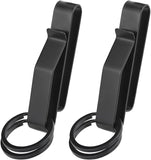 2 Pack Stainless Steel Belt Key Clips with 4 Key Rings, Stealth Duty Belt Key Holders for Security, Work Belts and Everyday Carry, 5.7 cm In Australia - Darrahopens