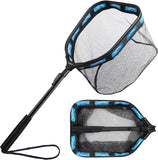 Floating Folding Fishing Landing Net, Rubber Coated Net with Fixed or Telescopic Handle for Kayak, Fly, Trout, Salmon and Bass Fishing In Australia - Darrahopens