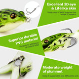 5 Pack Topwater Prop Frog Lures, Realistic Floating Soft Swimbaits with Weedless Hooks for Bass, Trout and Freshwater or Saltwater Fishing In Australia - Darrahopens