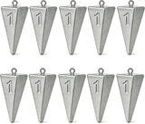 10 Pack Pyramid Fishing Sinkers, 28 g No Roll Triangle Weights for Surf, Beach, Pier and Ocean Saltwater Fishing Tackle In Australia - Darrahopens