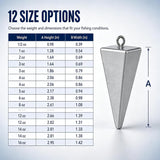 10 Pack Pyramid Fishing Sinkers, 28 g No Roll Triangle Weights for Surf, Beach, Pier and Ocean Saltwater Fishing Tackle In Australia - Darrahopens
