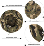 UPF 50+ Boonie Sun Hat, Foldable Wide Brim Bucket Hat for Hiking, Beach, Fishing, Camping and Summer Safari Wear, Jungle Camouflage In Australia - Darrahopens