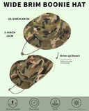 UPF 50+ Boonie Sun Hat, Foldable Wide Brim Bucket Hat for Hiking, Beach, Fishing, Camping and Summer Safari Wear, Jungle Camouflage In Australia - Darrahopens