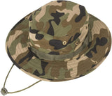 UPF 50+ Boonie Sun Hat, Foldable Wide Brim Bucket Hat for Hiking, Beach, Fishing, Camping and Summer Safari Wear, Jungle Camouflage