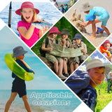 Kids UPF 50+ Sun Bucket Hat, Quick Dry Water Resistant Hat for Beach, Fishing, Safari, Hiking and Outdoor Play, Beige, Ages 5 to 13